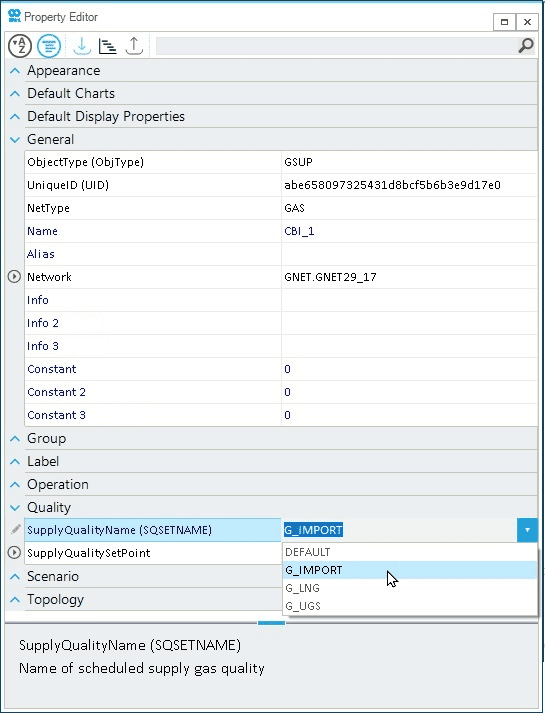 assign gas quality 02