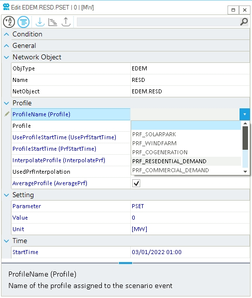 assign profile event 00