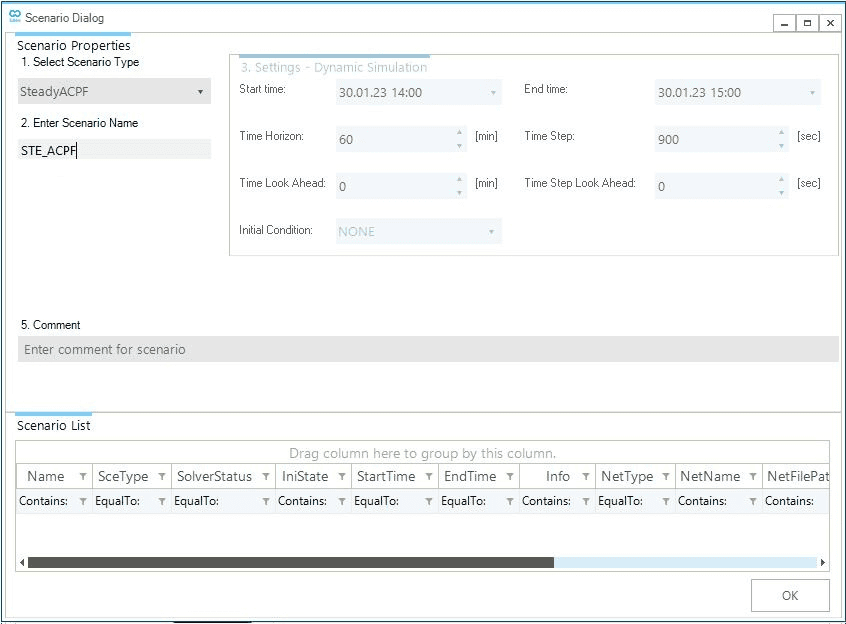 create steady scenario 00